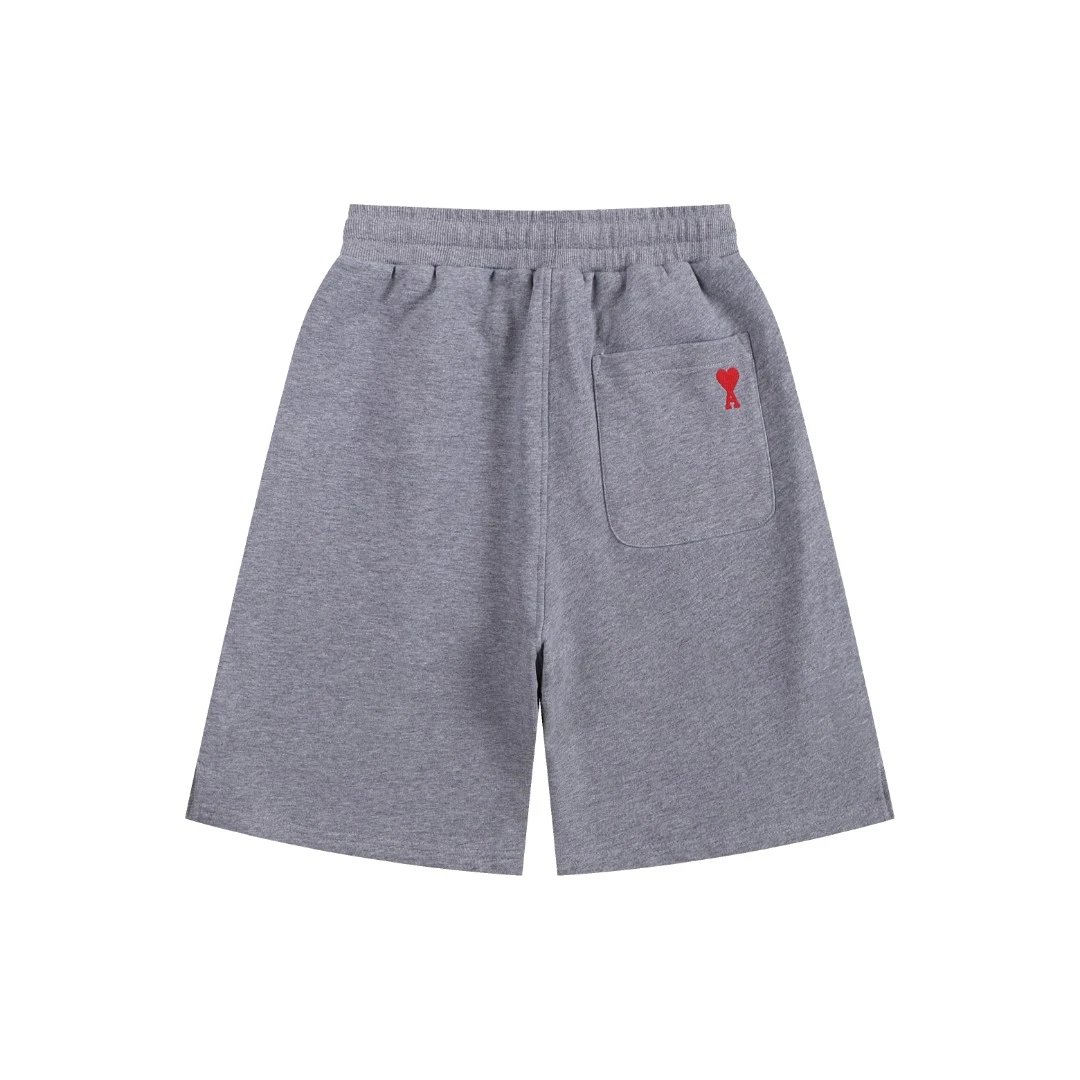 AMI small red heart grey shorts - rep szorty