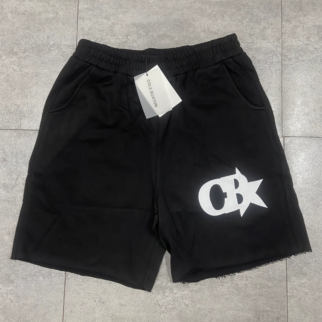 CB star print black frayed shorts - rep szorty