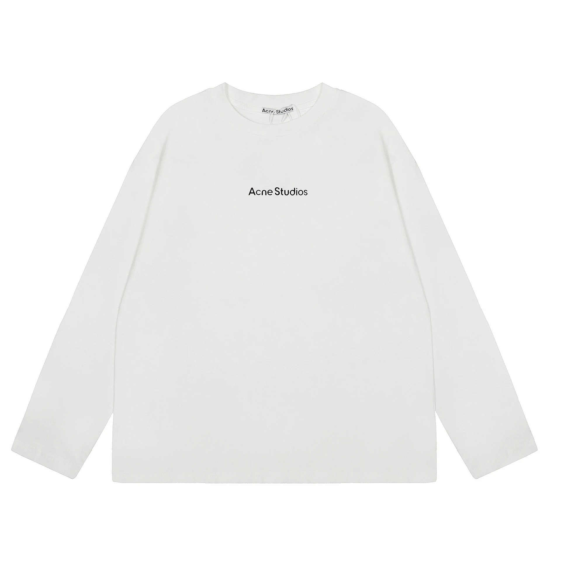 Acne Studios Acne Studios White Logo Long Sleeve T-Shirt White
