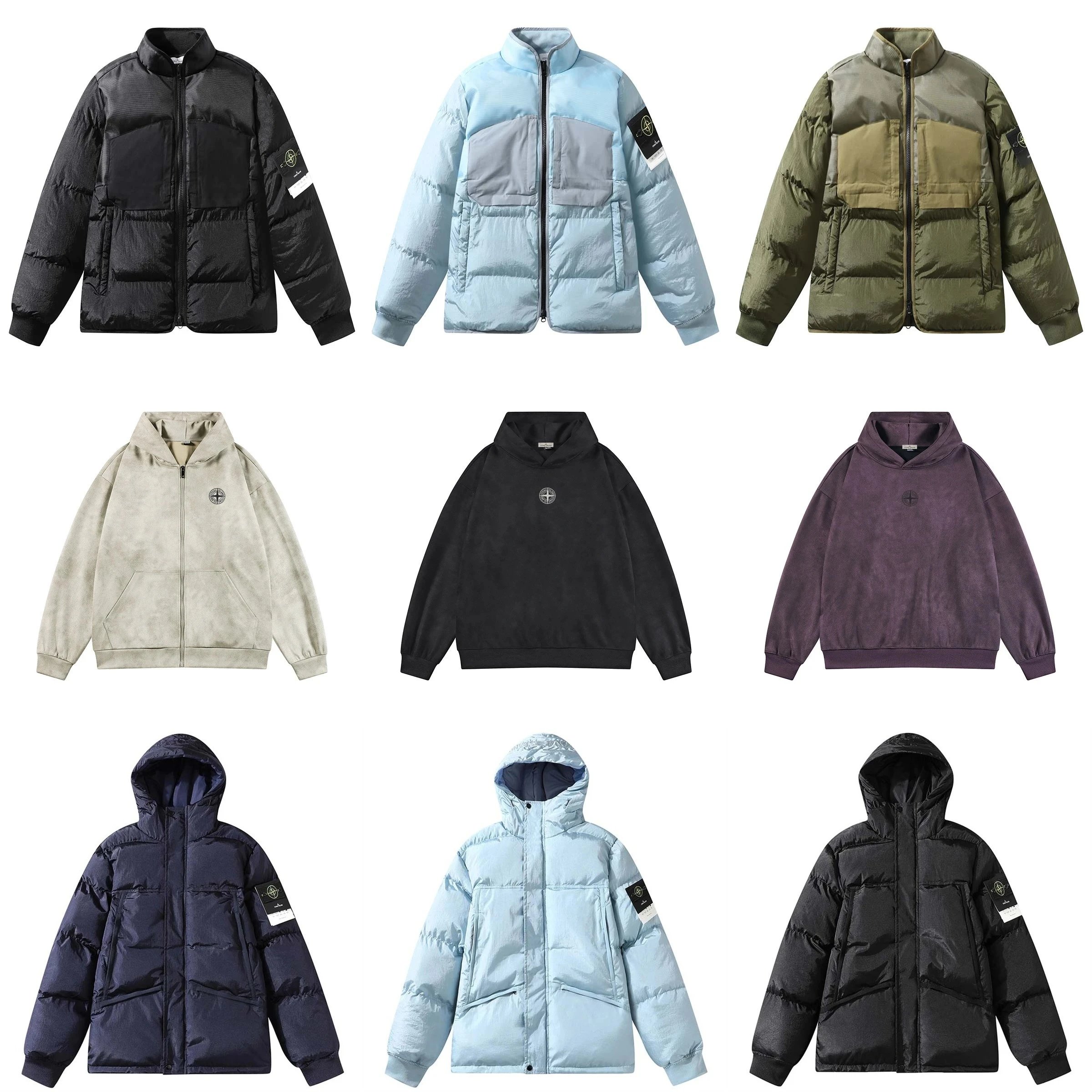 Stone Island Crinkle Reps Down Puffer Jacket Black Coat Medium