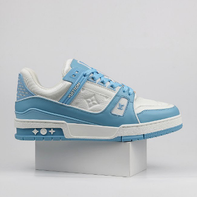 Louis Vuitton LV Trainer Baby Blue White