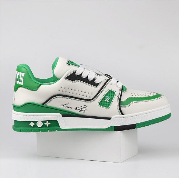 Louis Vuitton LV Trainer Low White Green
