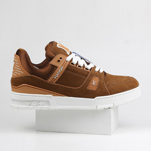 Louis Vuitton LV Trainer Low Brown Suede