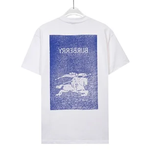 Burberry T-Shirts Short-Sleeve T-Shirt with Check Patch and Equestrian Knight Logo product detail image 12