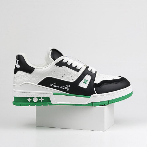 Louis Vuitton LV Trainer Low White Green Black