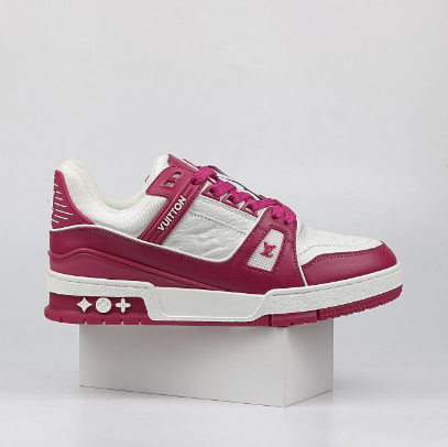 Louis Vuitton LV Trainer Low White Pink Red