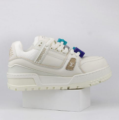 Louis Vuitton LV Maxi Trainer Low Cream White