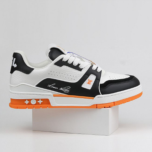 Louis Vuitton LV Trainer Low White Orange Black
