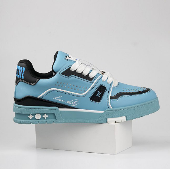 Louis Vuitton LV Trainer Low Blue Black Colorblock