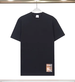 Burberry T-Shirts Short-Sleeve T-Shirt with Check Patch and Equestrian Knight Logo product detail image 1