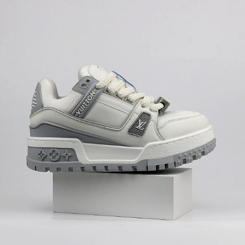 Louis Vuitton LV Maxi Trainer Low White Grey