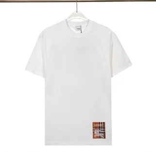 Burberry T-Shirts Short-Sleeve T-Shirt with Check Patch and Equestrian Knight Logo product detail image 2