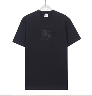 Burberry T-Shirts Short-Sleeve T-Shirt with Check Patch and Equestrian Knight Logo product detail image 3