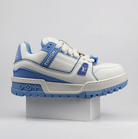 Louis Vuitton LV Maxi Trainer Low White Blue