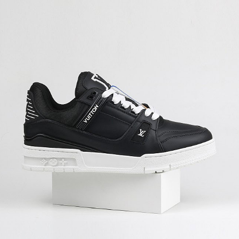 Louis Vuitton LV Trainer Low Black White