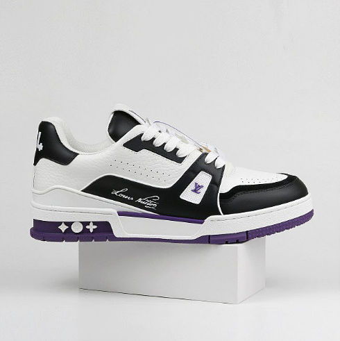 Louis Vuitton LV Trainer Low White Black Purple