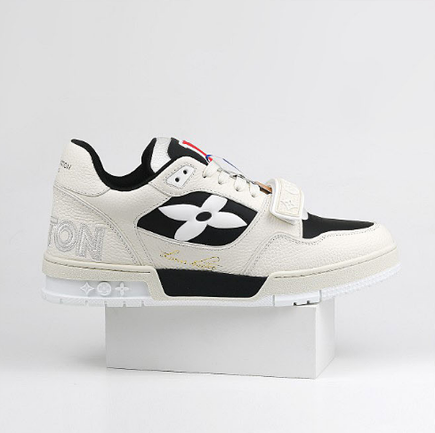 Louis Vuitton LV Trainer Low White Black Monogram