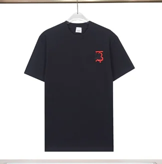 Burberry T-Shirts Short-Sleeve T-Shirt with Check Patch and Equestrian Knight Logo product detail image 5