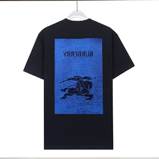 Burberry T-Shirts Short-Sleeve T-Shirt with Check Patch and Equestrian Knight Logo product detail image 11