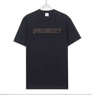 Burberry T-Shirts Short-Sleeve T-Shirt with Check Patch and Equestrian Knight Logo product detail image 7