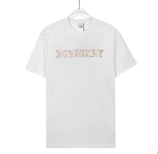 Burberry T-Shirts Short-Sleeve T-Shirt with Check Patch and Equestrian Knight Logo product detail image 8
