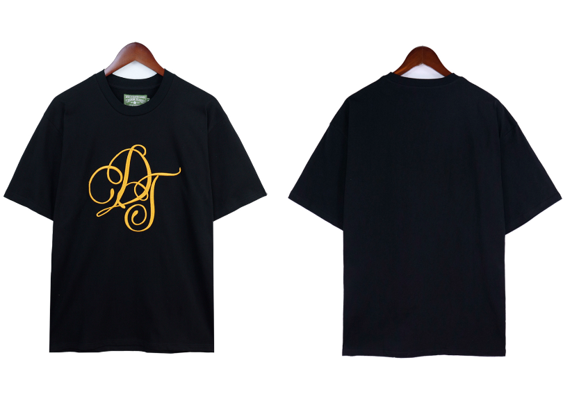 Denim Tears DT Monogram Script Logo Tee Black