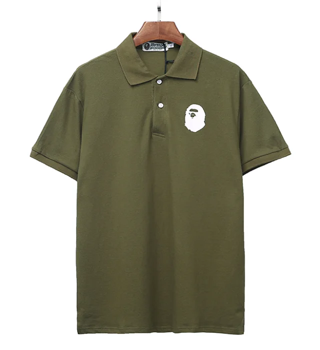 A Bathing Ape Shirts Short-Sleeve Polo Shirt with Head Logo product detail image 5