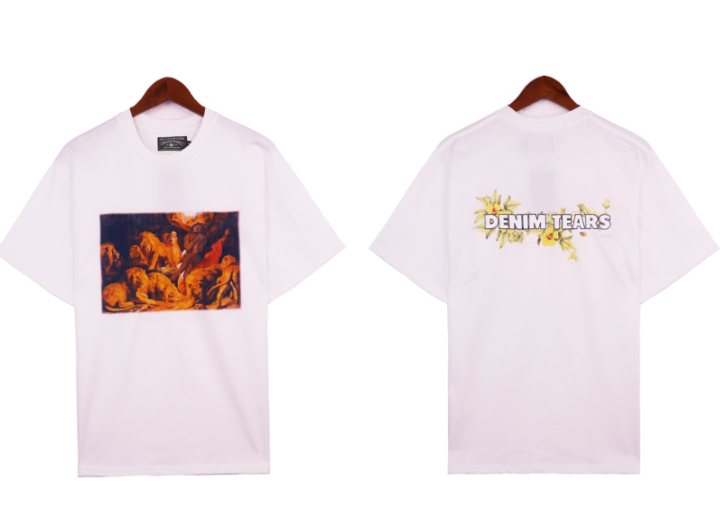 Denim Tears Fallen Horses Graphic Tee White