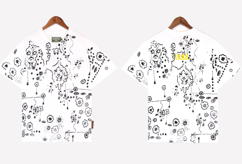 Denim Tears Floral Allover Print Tee White Black