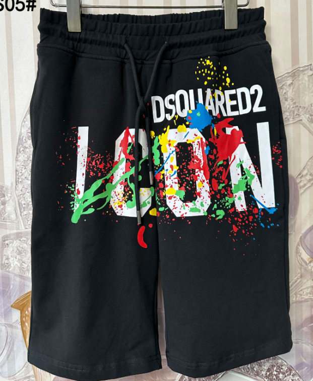 Dsquared2 Icon Splatter Sweat Shorts Black