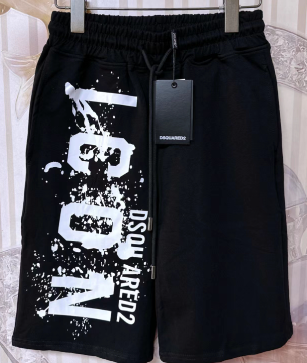 Dsquared2 Icon Splatter Print Shorts Black