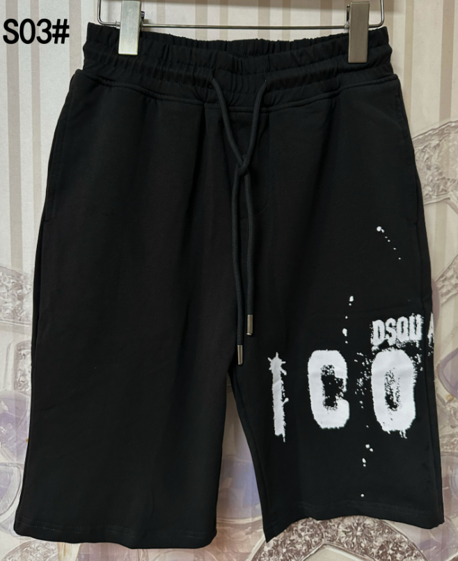 Dsquared2 Icon Paint Shorts Black White