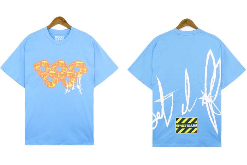 Off-White x Denim Tears Olympic Rings Flower Tee Blue