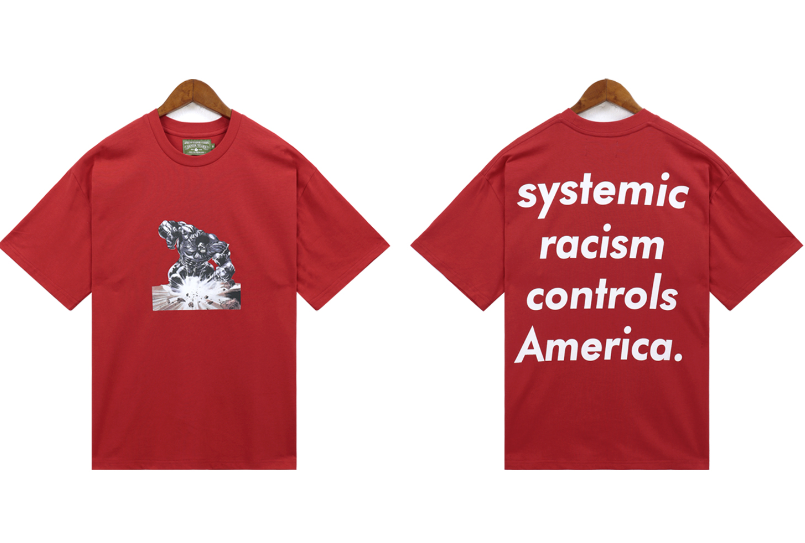 Denim Tears Systemic Racism Protest Graphic Tee Red