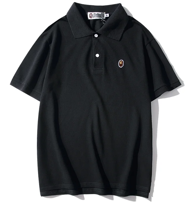 A Bathing Ape Shirts Short-Sleeve Polo Shirt with Head Logo product detail image 11