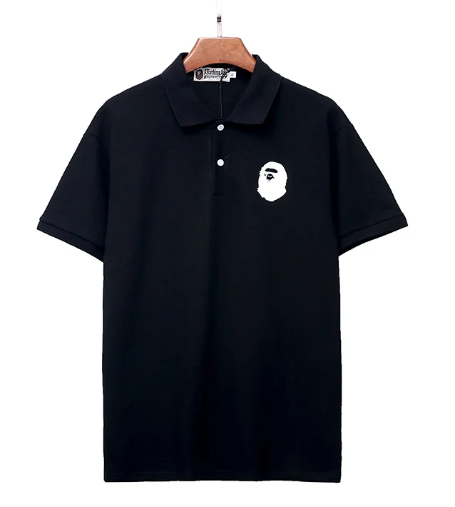 A Bathing Ape Shirts Short-Sleeve Polo Shirt with Head Logo product detail image 7