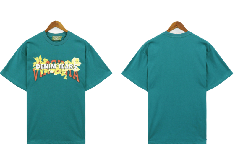 Denim Tears Floral Logo Tee Teal
