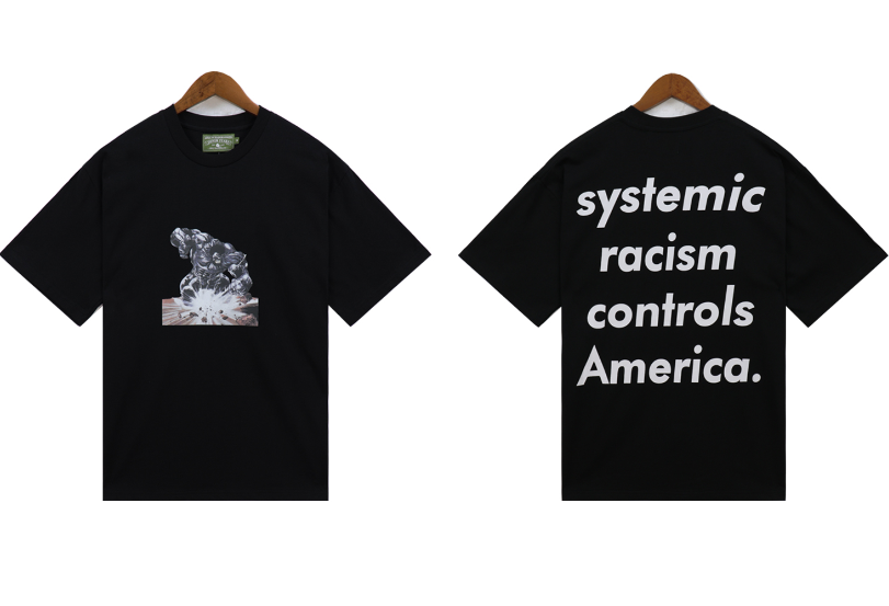 Denim Tears Systemic Racism Protest Graphic Tee Black