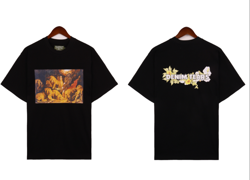 Denim Tears Fallen Horses Graphic Tee Black