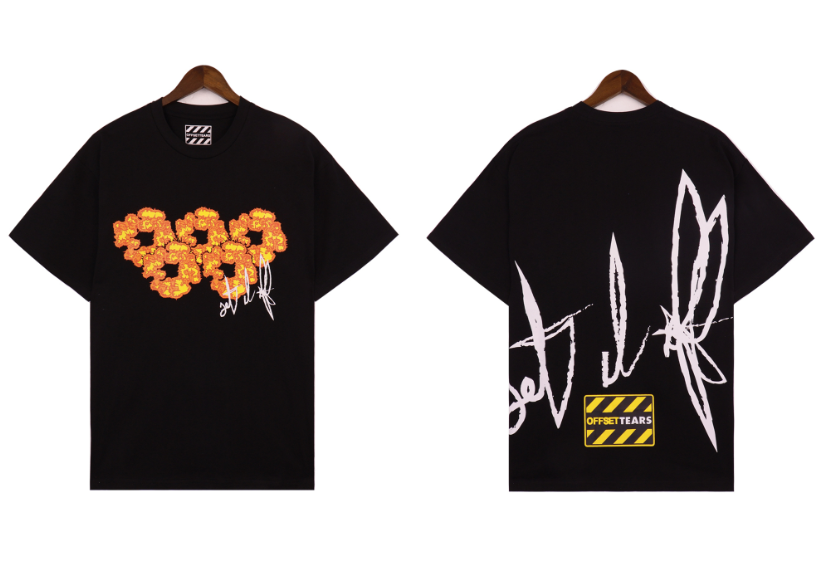 Off-White x Denim Tears Olympic Rings Flower Tee Black