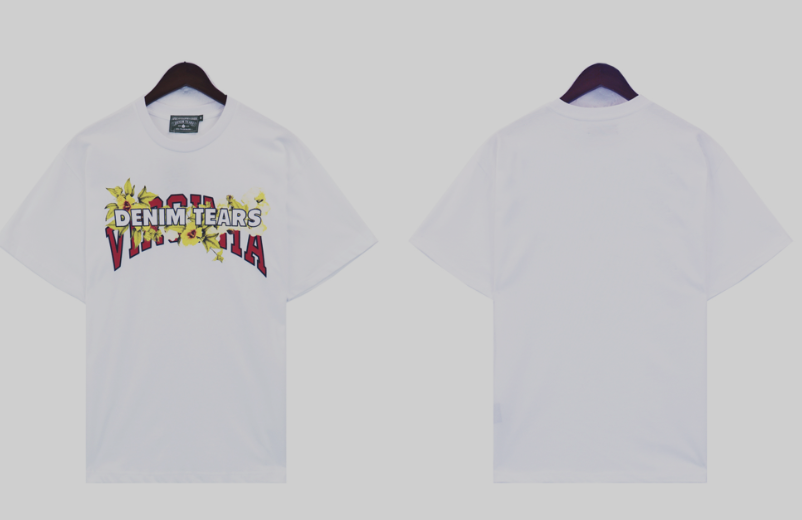 Denim Tears Virginia Floral Logo Tee White