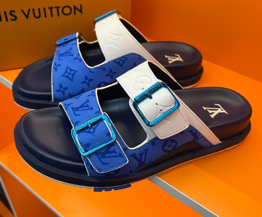 Louis Vuitton Waterfront Mule Sandal Blue White