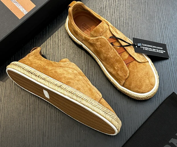 ZEGNA Sneakers Triple Stitch Suede with Woven Sole product detail image 10