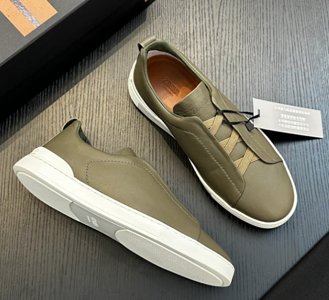 ZEGNA Sneakers Triple Stitch Suede with Woven Sole product detail image 8