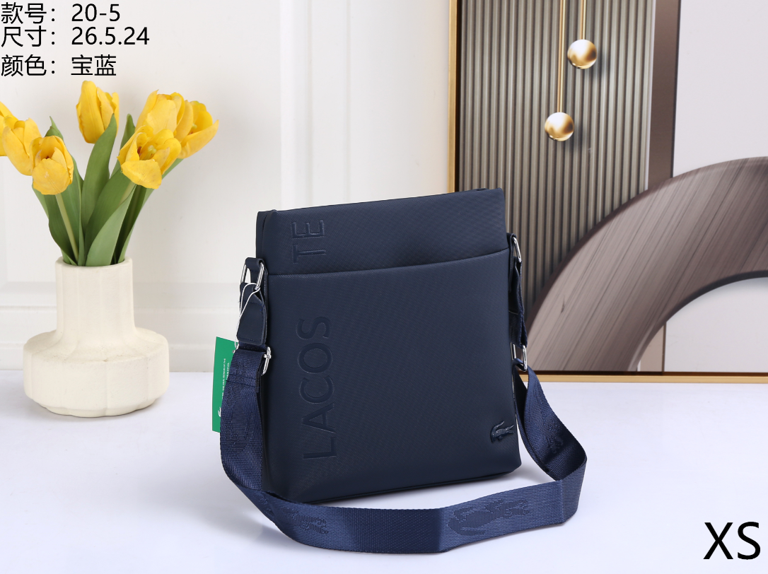 Lacoste Messenger Bag Black Crossbody Bag - 4