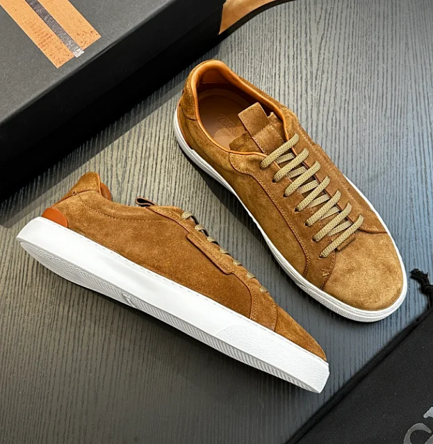 ZEGNA Sneakers Triple Stitch Suede with Woven Sole product detail image 6