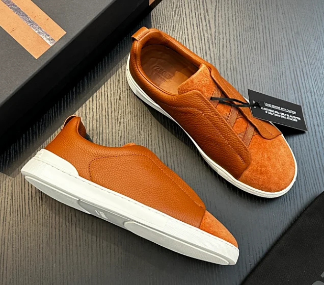 ZEGNA Sneakers Triple Stitch Suede with Woven Sole product detail image 2