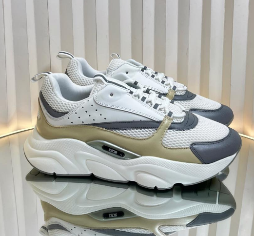 Dior B22 Sneaker White Khaki Grey