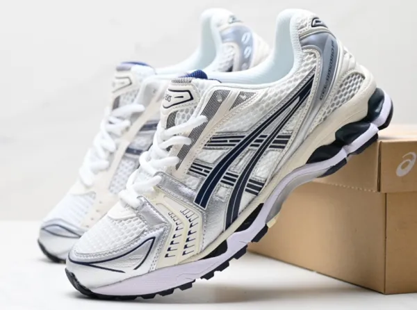 Asics Gel-Kayano 14 Silver White Running Shoes - 7