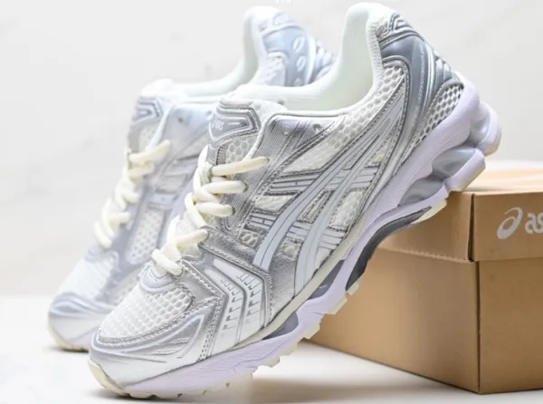 Asics Gel-Kayano 14 Silver White Running Shoes - 1